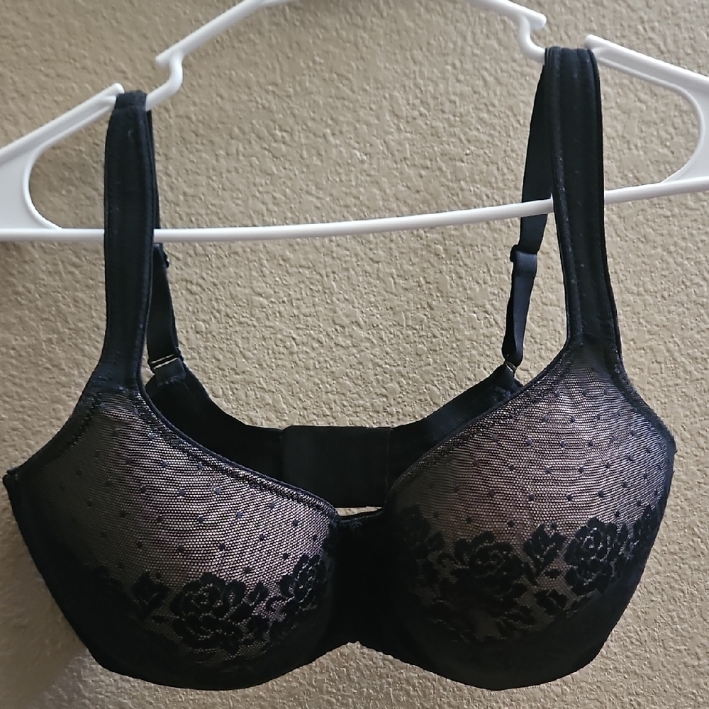 Soma Black Lace Full-Coverage Bra